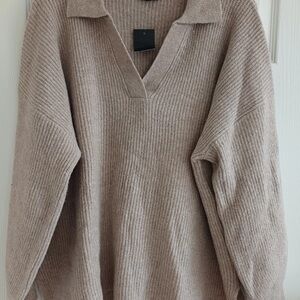 Elegant Taupe Women's Sweater